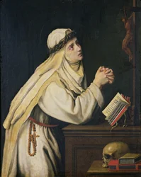 Die heilige Katharina von Siena (1347-80) nach einem Gemälde von Francisco Zurbaran (1598-1664)